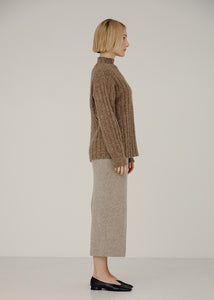 Bare Knitwear Demi Mock Neck in Rye