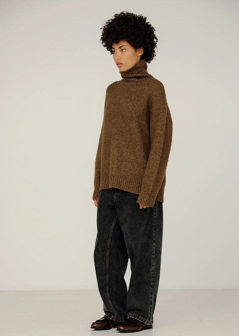 Bare Knitwear Uma Rollneck in Sap