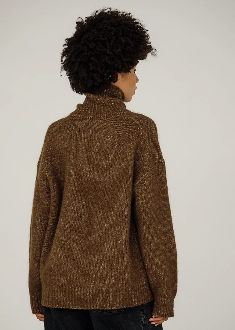 Bare Knitwear Uma Rollneck in Sap