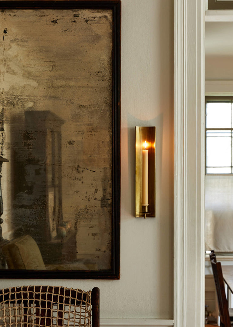 Brass Plated Channel Wall Sconce