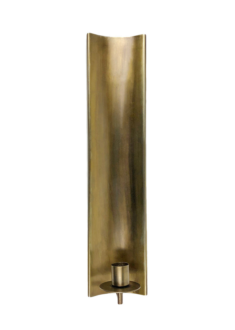 Brass Plated Channel Wall Sconce