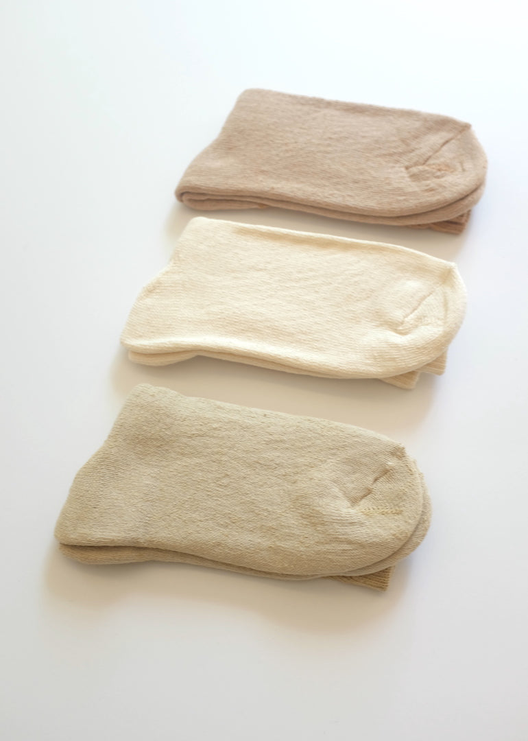 Color Grown Organic Cotton Crew Socks - 3-Pack Mixed Colors