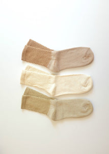 Color Grown Organic Cotton Crew Socks - 3-Pack Mixed Colors