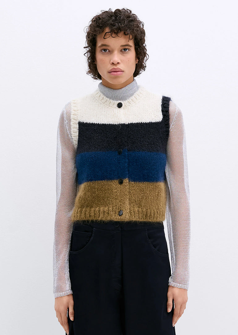 Cordera - Alpaca & Mohair Striped Waistcoat