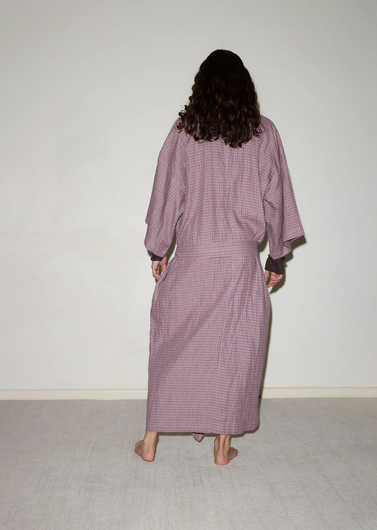 Deiji Studios - The 02 Robe in Musk Check