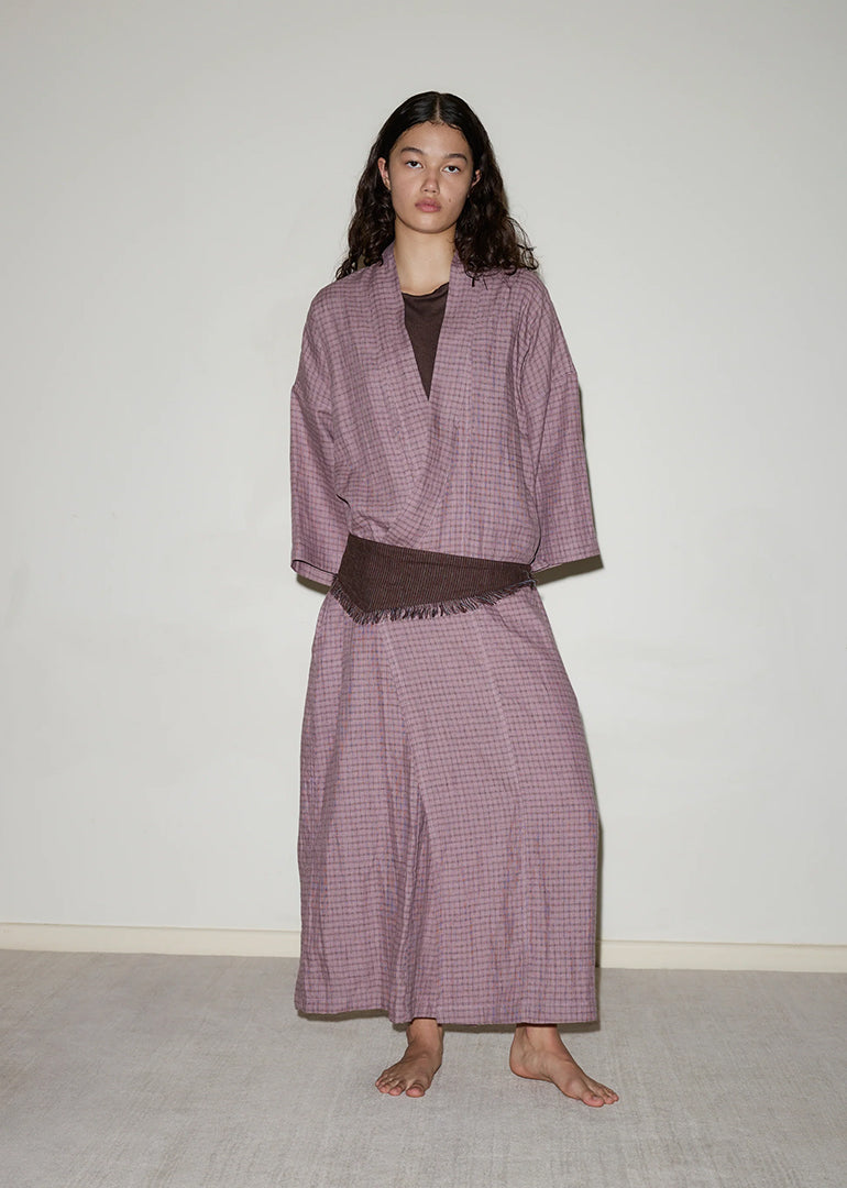 Deiji Studios - The 02 Robe in Musk Check