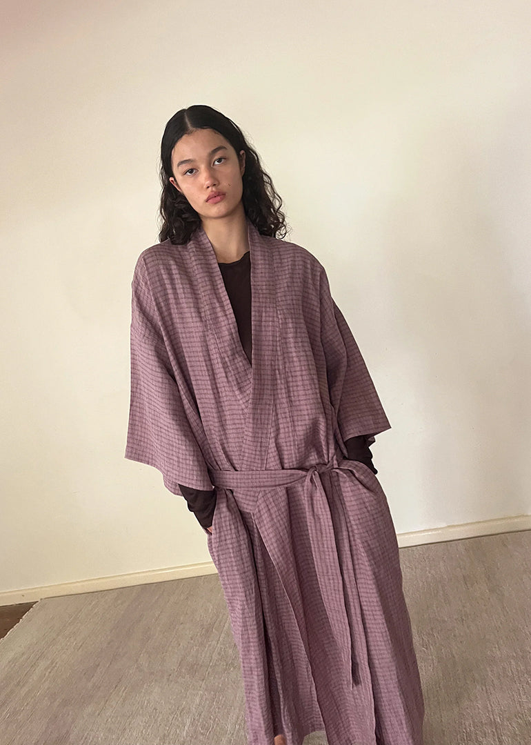 Deiji Studios - The 02 Robe in Musk Check