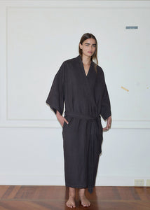 Deiji Studios - The 02 Robe in Slate Check