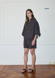 Deiji Studios - The 03 Sleepwear Set in Slate Check