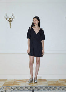 Deiji Studios - The Open Shoulder Dress in Black