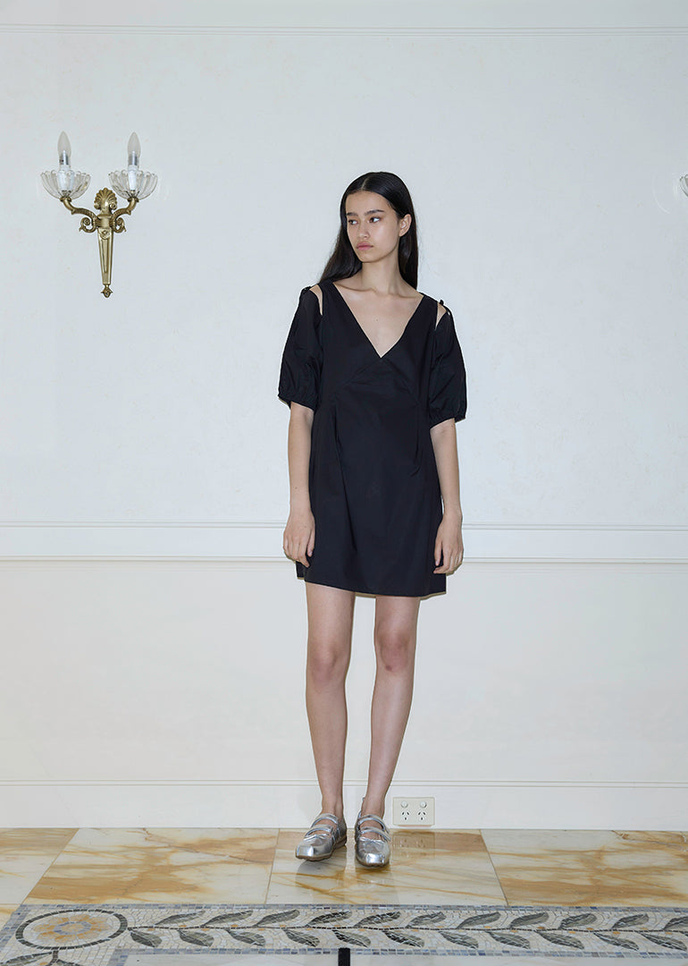 Deiji Studios - The Open Shoulder Dress in Black