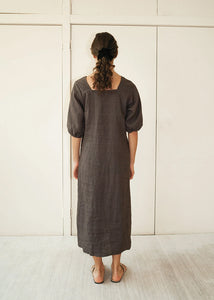 Deiji Studios-The Squared Dress in Slate Check