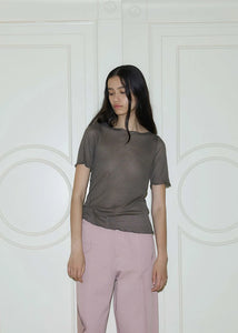 Deiji Studios - The Square Knit Tee in Stone