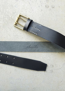 Ichi Antiquites - Leather Belt in Black