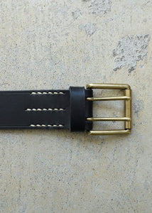 Ichi Antiquites - Leather Belt in Black