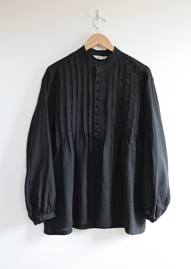 Ichi Antiquites - French Linen Shirt in Black