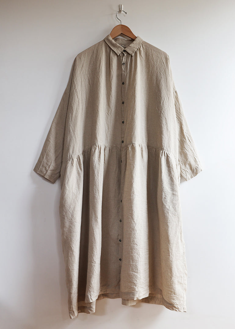 Ichi Antiquites - Linen Dress in Natural