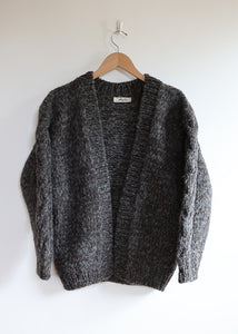 Ichi Antiquites - Peru Hand Knit Cardigan in Charcoal