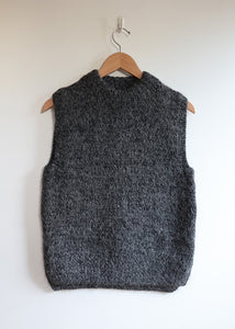 Ichi Antiquites - Suri Aplaca Hand Knit Vest in Black