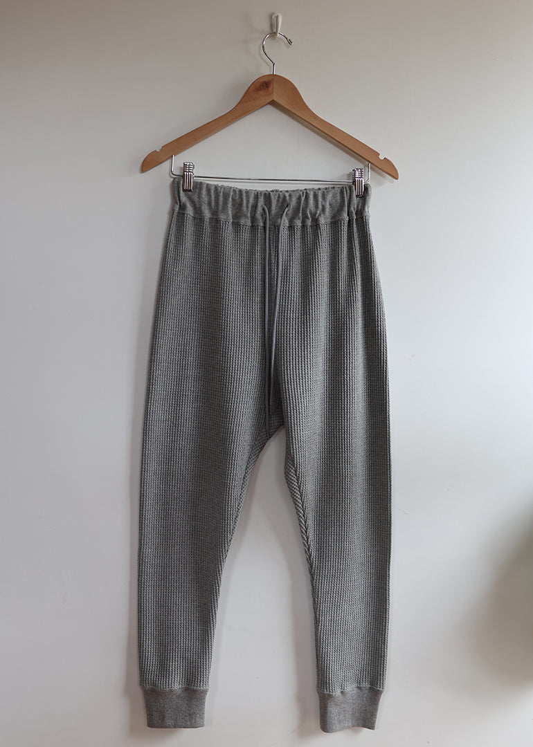 Ichi Antiquites - Waffle Knit Pants in Grey