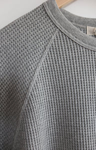 Ichi Antiquites - Waffle Knit Pullover in Grey