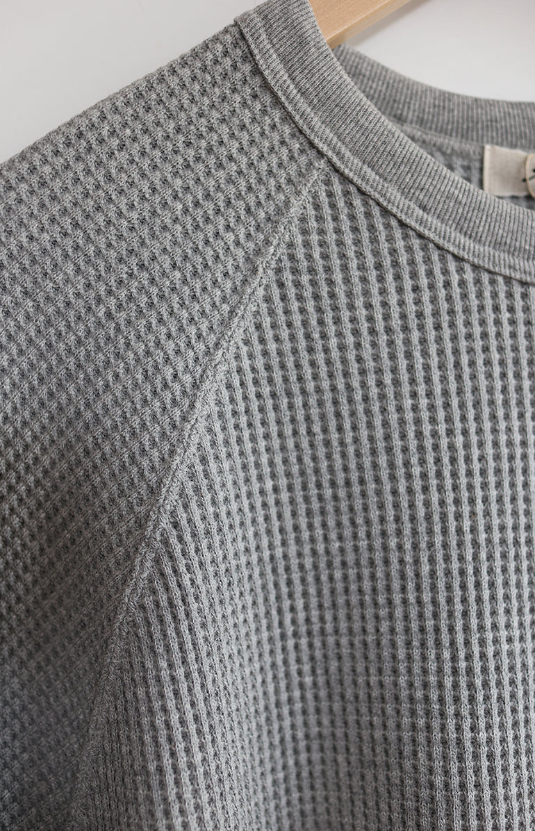 Ichi Antiquites - Waffle Knit Pullover in Grey