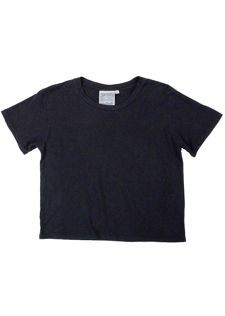 Jungmaven - Cropped Lorel Tee in Black