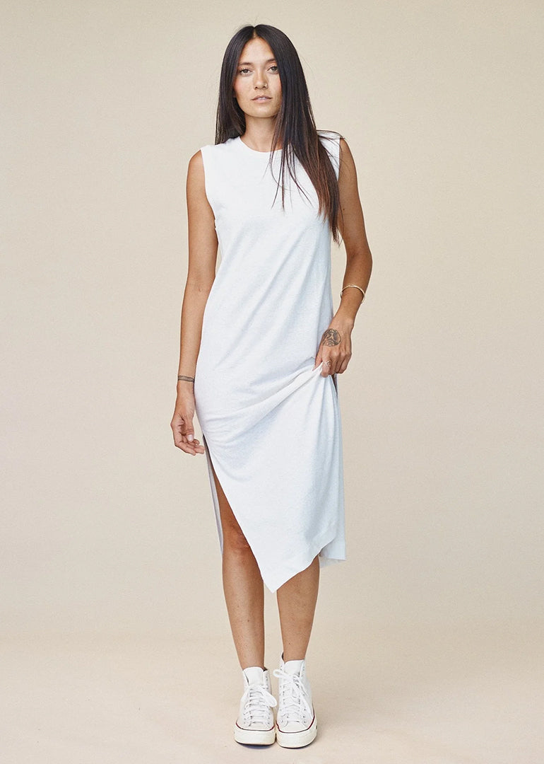 Jungmaven Hermosa Dress in Washed White