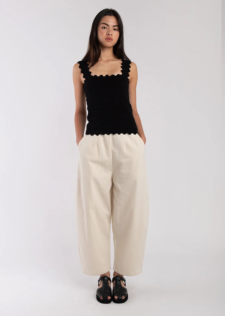 Micaela Greg - Barrel Pant in Cream