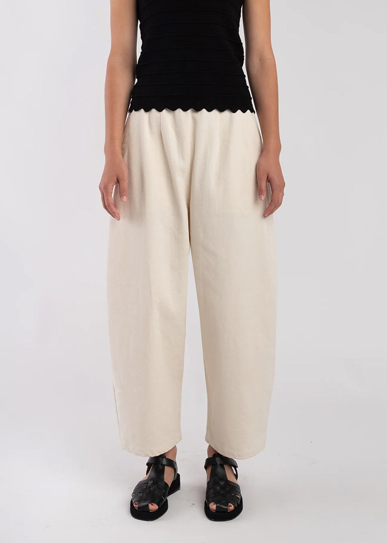 Micaela Greg - Barrel Pant in Cream