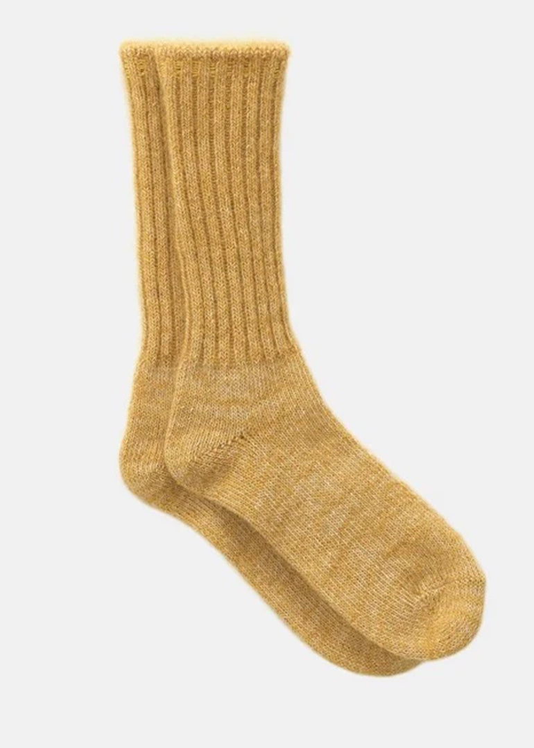 Mohair Socks in Yellow