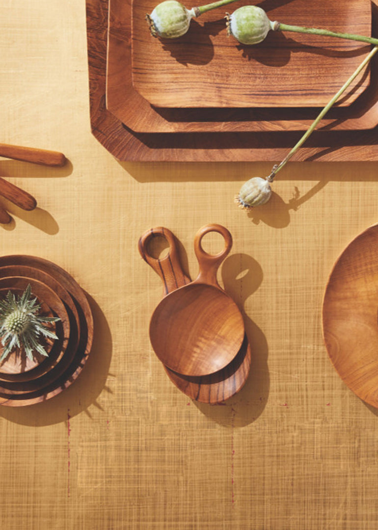 Teak Root Rounded Paddle Scoop